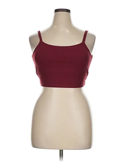Pre-owned Unbranded Sports Bra In Burgundy