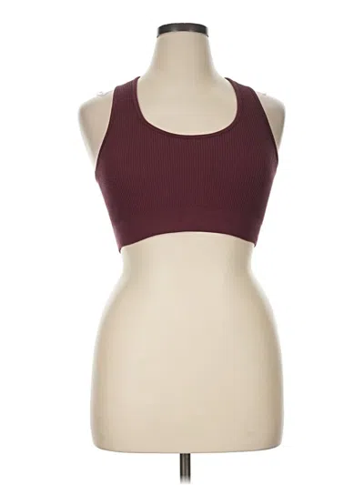 Pre-owned Unbranded Sports Bra In Burgundy