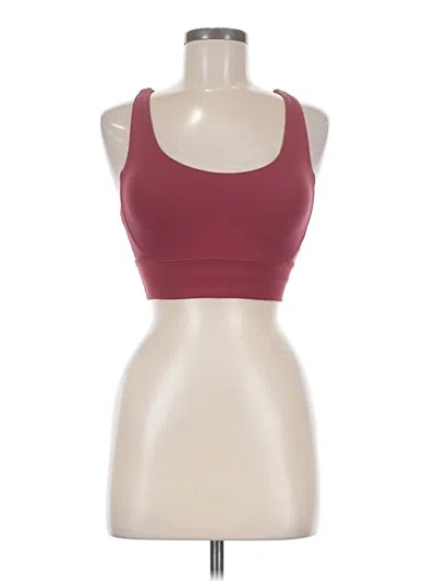 Pre-owned Unbranded Sports Bra In Burgundy