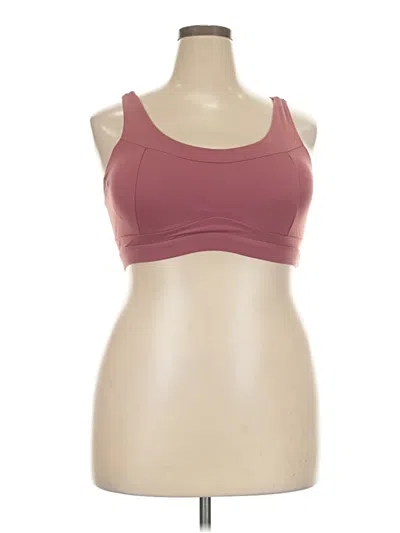 Pre-owned Unbranded Sports Bra In Burgundy