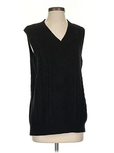 Pre-owned Unbranded Sweater Vest In Black