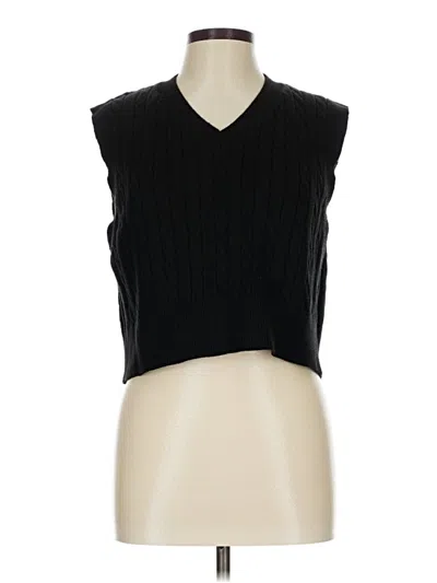 Pre-owned Unbranded Sweater Vest In Black