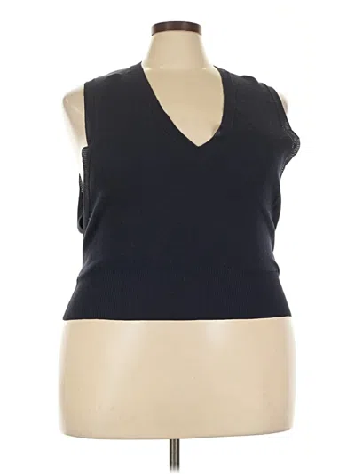 Pre-owned Unbranded Sweater Vest In Black