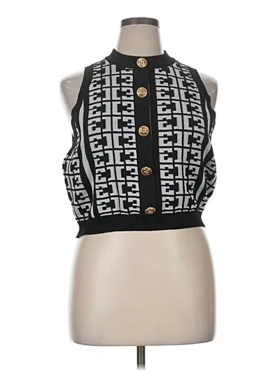 Pre-owned Unbranded Sweater Vest In Black