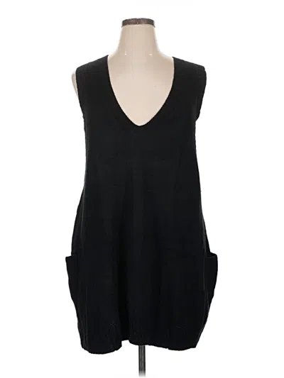 Pre-owned Unbranded Sweater Vest In Black