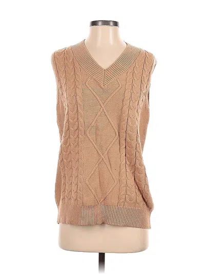 Pre-owned Unbranded Sweater Vest In Brown