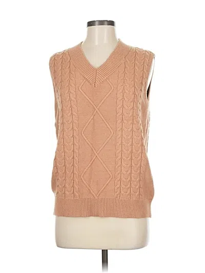 Pre-owned Unbranded Sweater Vest In Brown
