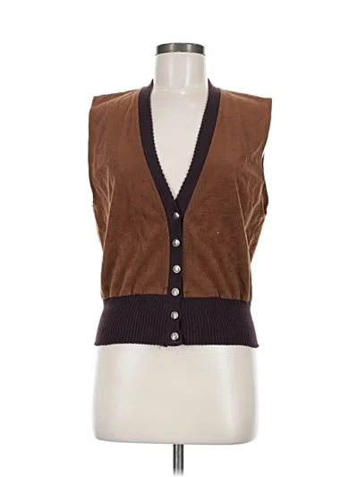 Pre-owned Unbranded Sweater Vest In Brown
