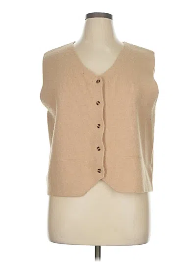 Pre-owned Unbranded Sweater Vest In Brown