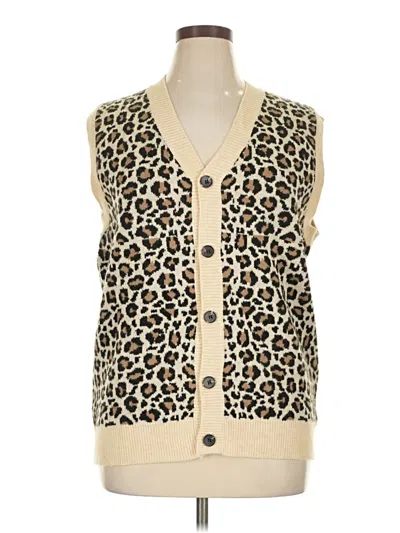 Pre-owned Unbranded Sweater Vest In Brown