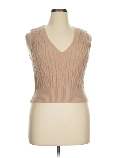 Pre-owned Unbranded Sweater Vest In Brown