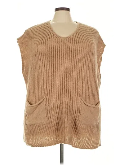 Pre-owned Unbranded Sweater Vest In Brown