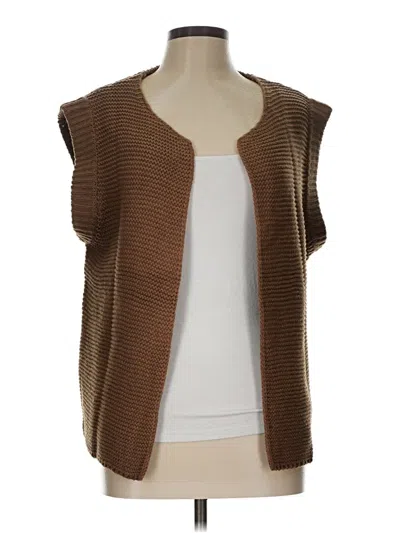 Pre-owned Unbranded Sweater Vest In Brown