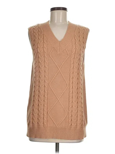 Pre-owned Unbranded Sweater Vest In Brown