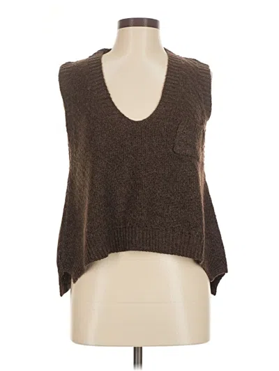 Pre-owned Unbranded Sweater Vest In Brown