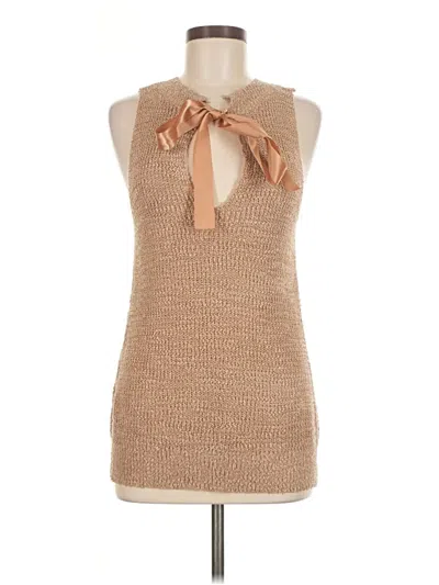Pre-owned Unbranded Sweater Vest In Brown