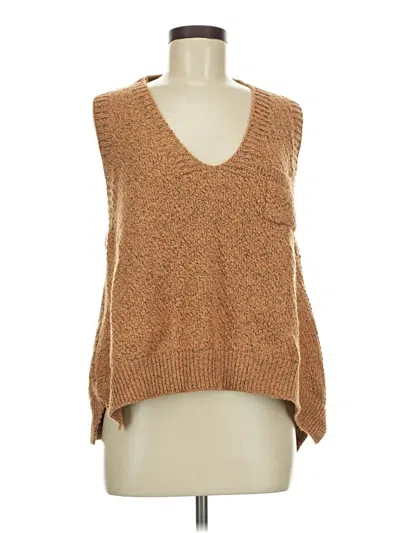 Pre-owned Unbranded Sweater Vest In Brown