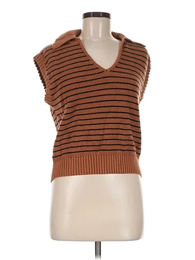 Pre-owned Unbranded Sweater Vest In Brown