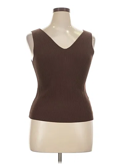 Pre-owned Unbranded Sweater Vest In Brown