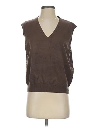 Pre-owned Unbranded Sweater Vest In Brown