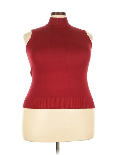 Pre-owned Unbranded Sweater Vest In Burgundy