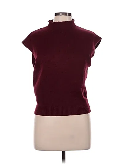 Pre-owned Unbranded Sweater Vest In Burgundy