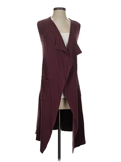 Pre-owned Unbranded Sweater Vest In Burgundy