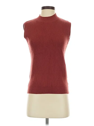 Pre-owned Unbranded Sweater Vest In Burgundy