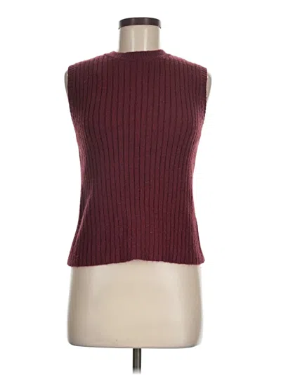 Pre-owned Unbranded Sweater Vest In Burgundy