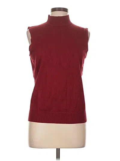 Pre-owned Unbranded Sweater Vest In Burgundy