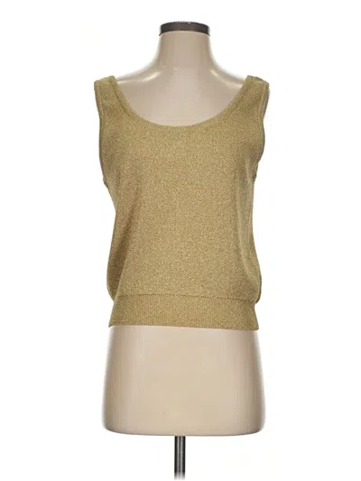 Pre-owned Unbranded Sweater Vest In Gold