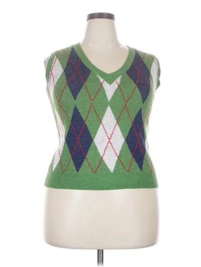 Pre-owned Unbranded Sweater Vest In Green