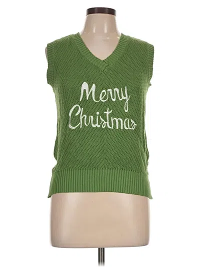 Pre-owned Unbranded Sweater Vest In Green