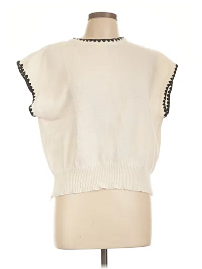 Pre-owned Unbranded Sweater Vest In Ivory