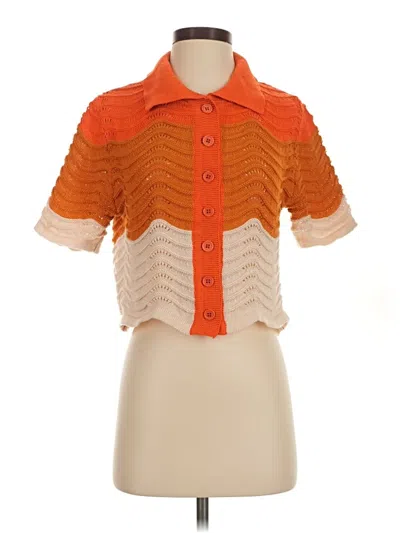Pre-owned Unbranded Sweater Vest In Orange