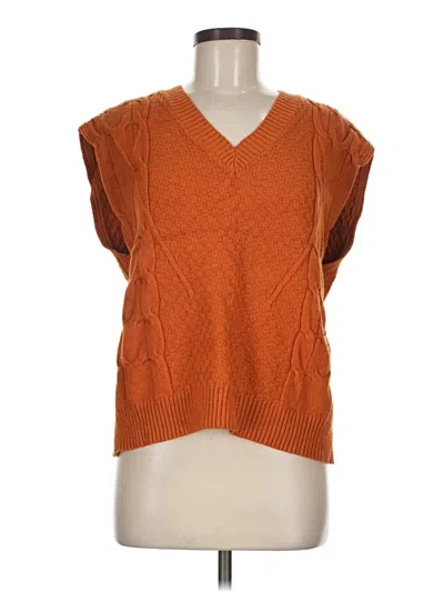 Pre-owned Unbranded Sweater Vest In Orange