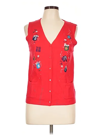 Pre-owned Unbranded Sweater Vest In Red