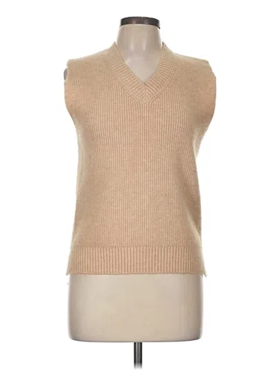 Pre-owned Unbranded Sweater Vest In Tan