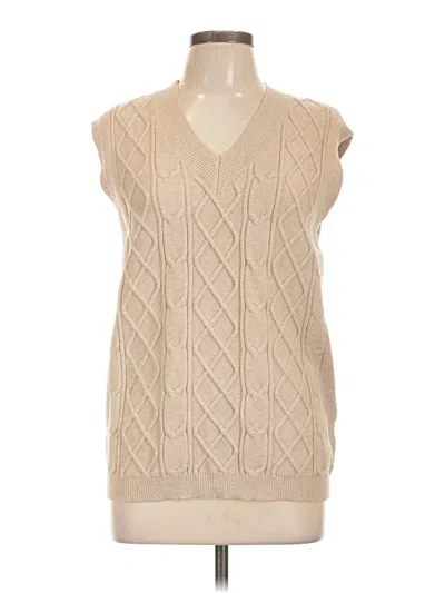 Pre-owned Unbranded Sweater Vest In Tan