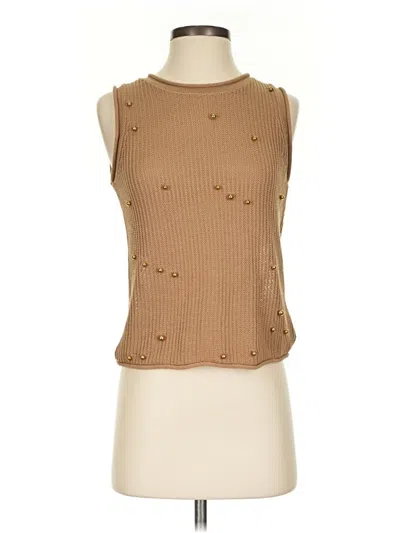 Pre-owned Unbranded Sweater Vest In Tan