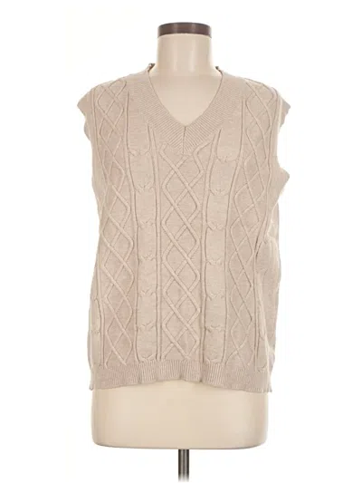 Pre-owned Unbranded Sweater Vest In Tan