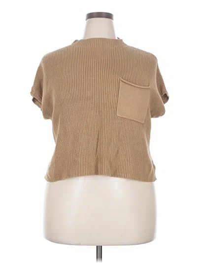 Pre-owned Unbranded Sweater Vest In Tan