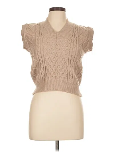 Pre-owned Unbranded Sweater Vest In Tan