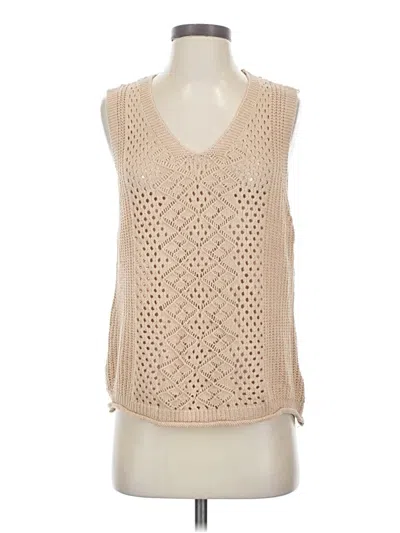 Pre-owned Unbranded Sweater Vest In Tan