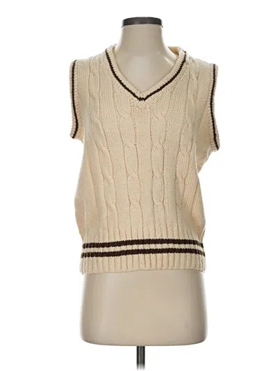 Pre-owned Unbranded Sweater Vest In Tan