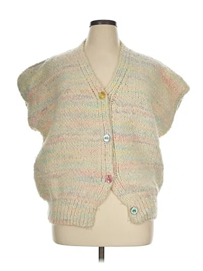 Pre-owned Unbranded Sweater Vest In Tan