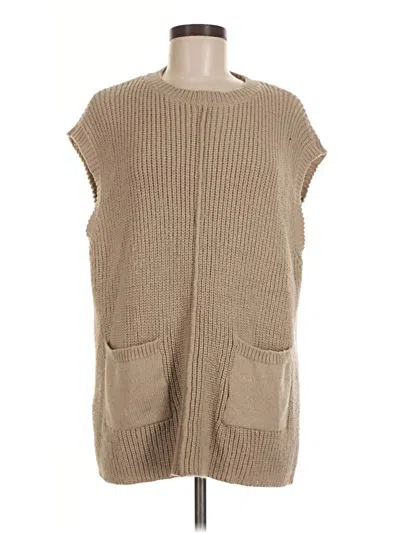 Pre-owned Unbranded Sweater Vest In Tan