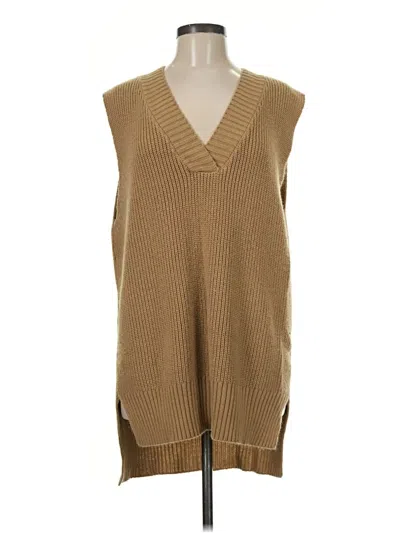 Pre-owned Unbranded Sweater Vest In Tan