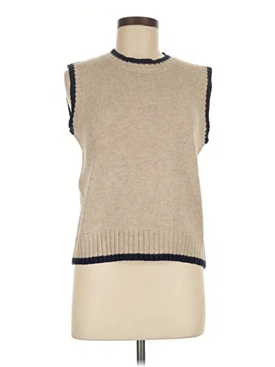 Pre-owned Unbranded Sweater Vest In Tan