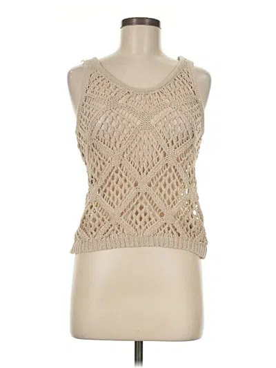 Pre-owned Unbranded Sweater Vest In Tan